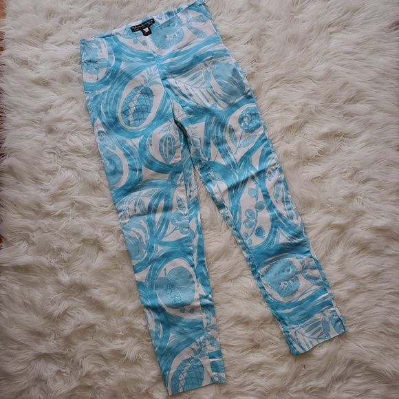 Bahama Hand Prints Pants - BAHAMA HAND PRINTS Tropical Print Dress Pants